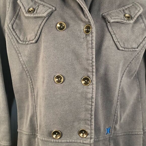 Hurley Sweatshirt Shacket Size Small, Dusty Blue Gray - Picture 8 of 11